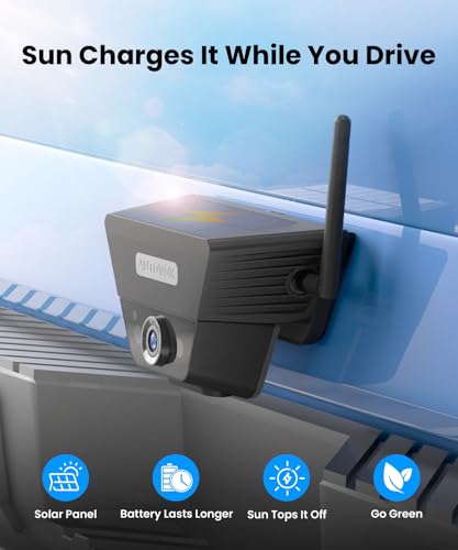 Wireless Backup Camera Solar Magnetic