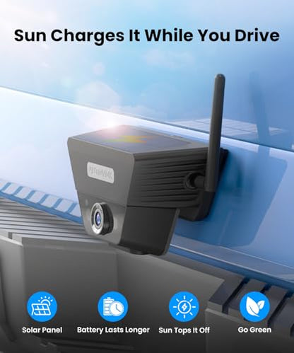 Wireless Backup Camera Solar Magnetic