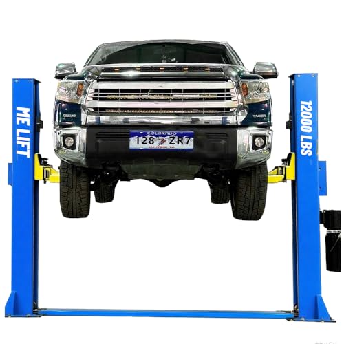 ME 12000lbs 2 Post Lift Automotive Car Lift Single Point Lock Release Two Post Car Lift for Home Garage and Shop ME