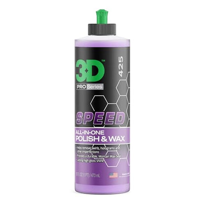 Speed All-In-One Polish & Wax – Scratch & Swirl Remover, Clear Coat Safe Paint Sealant – High Gloss Finish, Easy Application – 16oz – Made in USA (16 Fl Oz)