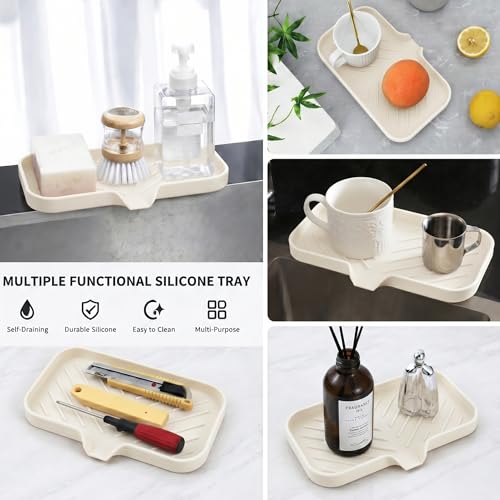 Silicone Soap Dish with Drain Spout