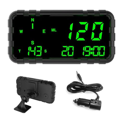 Heads Up Display for Car Digital GPS Speedometer kit MPH Odometer Automotive Compass for Dashboard HUD Fatigued Driving Alert Speeding Alarm for Trucks Golf cart All Vehicles