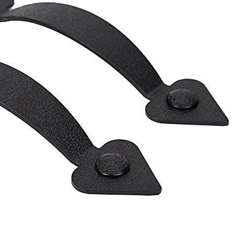 Magnetic Decorative Garage Door Curb Appeal Faux Hinges Handles Hardware Kit Color Black (4 Count)
