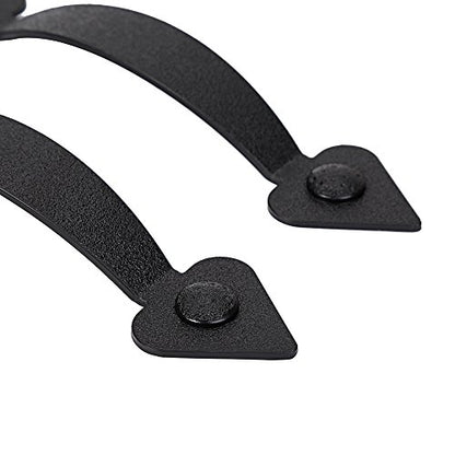 Magnetic Decorative Garage Door Curb Appeal Faux Hinges Handles Hardware Kit Color Black (4 Count)