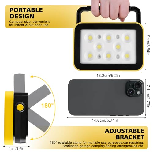 2 Pack Rechargeable LED Work Light (2 Count)