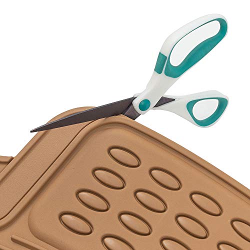 Beige Heavy Duty Front & Rear Rubber Floor Mats Universal Liners for Car SUV Van & Truck
