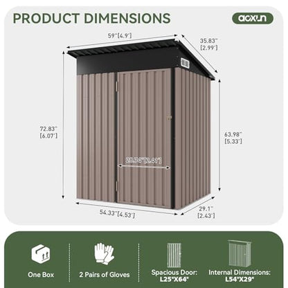 5x3 Ft Outdoor Storage Cabinet