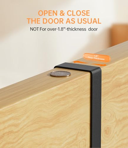 Broom Holder Over The Door with Hooks
