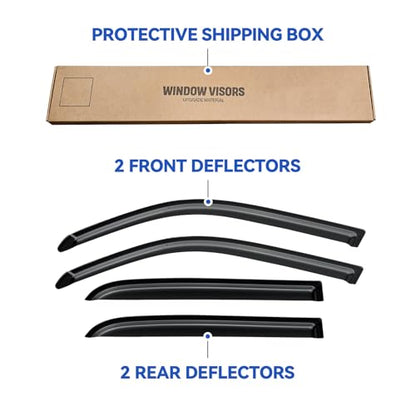 Window Visors Rain Guards for 2004 2005 2006 Toyota Tundra Double Cab