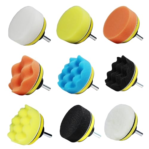 Car Polishing Buffing Kit 3Inch Drill Buffing Pad Buffing Pads (11 Count)
