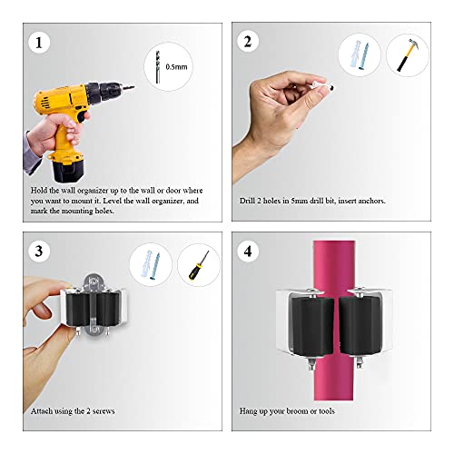 Broom Holder Wall Mount 30 Pack (30 Count)