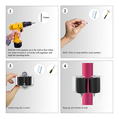Broom Holder Wall Mount 30 Pack (30 Count)