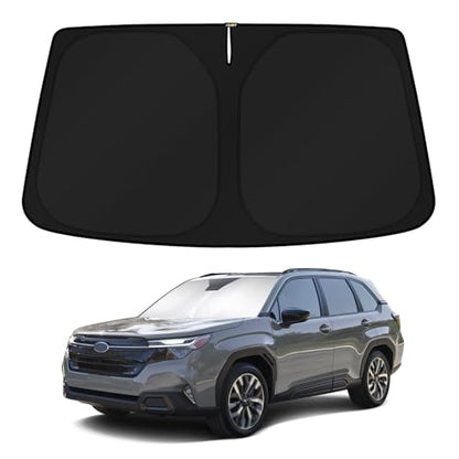 Windshield Sun Shade for 2025 2026 Subaru Forester Accessories Custom Fit Full Covered Sunshade Block UV Rays Keep Your Car Cooler