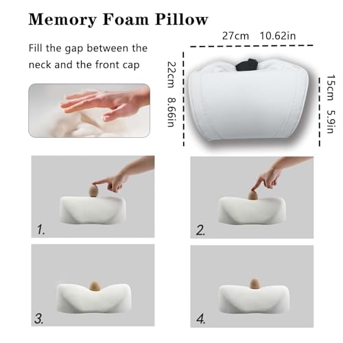Car Headrest Pillow Neck Support Cushion for Tesla White (17.637 Ounce)
