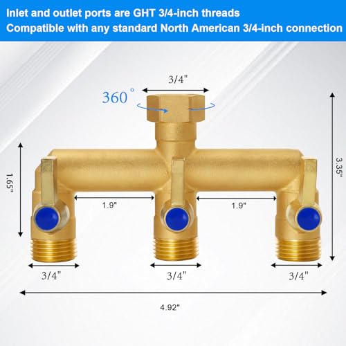 Brass Garden Hose Splitter