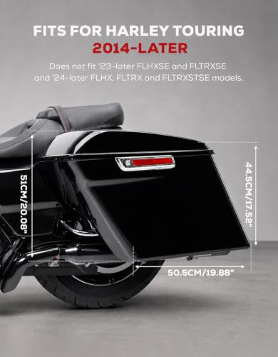 Motorcycle 5" Stretched Saddlebags Fit For Harley Touring 2014 (2 Count)