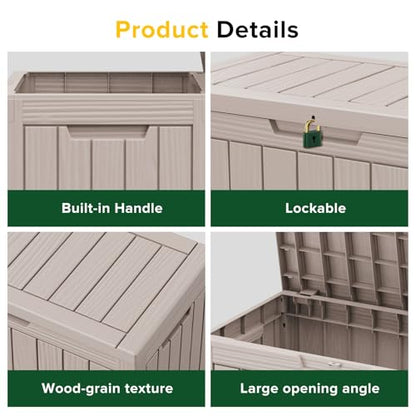 200 Gallon Outdoor Storage Box Patio Deck Box Waterproof