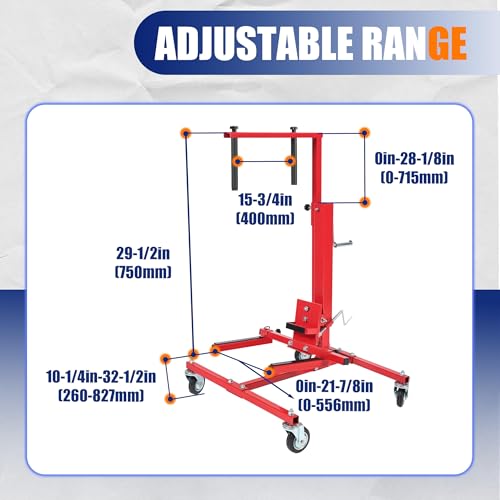 Adjustable Car Door Installer and Remover Jack Lift Hoist w