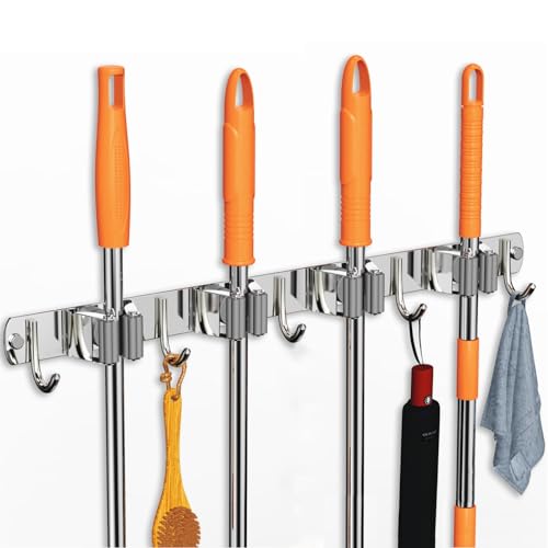 Mop and Broom Holder Wall Mount