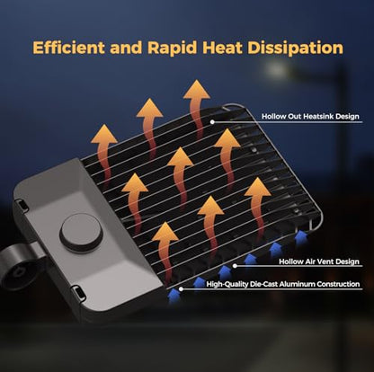 340W Parking Lot Light 61200LM LED Street Lights Outdoor 6Pack
