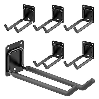 6 Pack 7.8 Inch Heavy Duty Garage Hooks (6 Count)