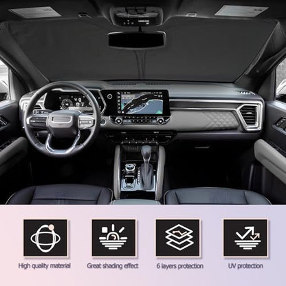 for 2024 2025 Chevy Colorado Windshield Sun Shade 2024 2025 Colorado Windshield Sunshades 2024 2025 Chevy Colorado Accessories Sunshade Cover Block UV Ray Front Window Sunshade
