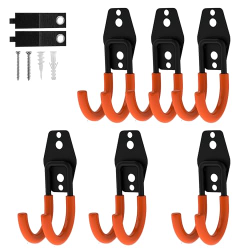 Garage Hooks 6 Pack Small Round Wall Hooks for Hanging Heavy Duty Ladders (6 Count)