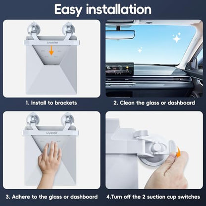 for Starlink Mini Suction Cup Mount for Dashboard & Windshield Ensures Stable Satellite Signal