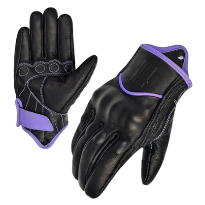 Harssidanza Woman Touch Motorcycle Racing Gloves GL016US Light Purple XS
