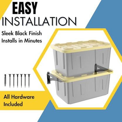 Wall Mounted Tote Rack Storage System (2 Count)