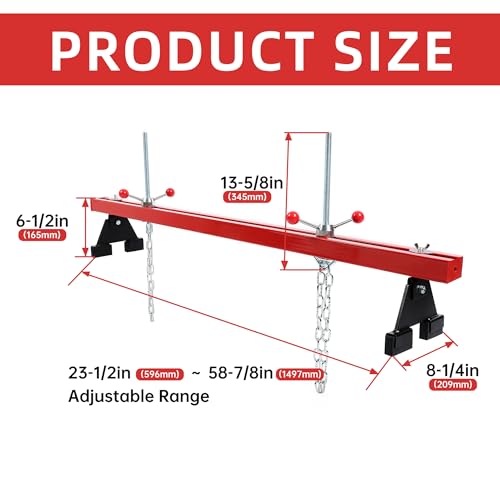 Engine Support Bar 1100lbs Capacity Motor Transverse Bar with 2