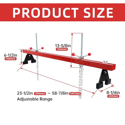 Engine Support Bar 1100lbs Capacity Motor Transverse Bar with 2
