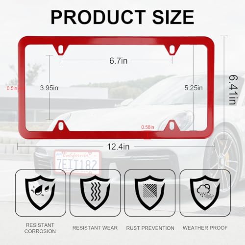 4 Holes Stainless Steel License Plate Frames