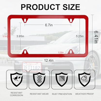 4 Holes Stainless Steel License Plate Frames