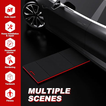 Thick Mechanic Mat Foldable EVA Kneeling Pad with Magnetic Tool Slot