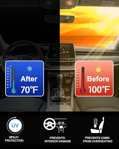 Foldable Front Windshield Sunshade fit for Jeep Compass 2017
