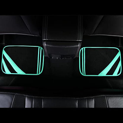 Mint Green Edge Leather Car Floor Mats