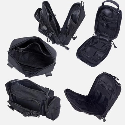 Universal Tactical Car Seat Back Organizer Bag Tactical Molle Vehicle Organizers Panel Vehicle Protector Organizers with 5 Detachable Pouches for Car