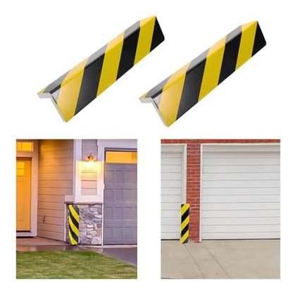 2 Packs 40 * 15 * 1.5cm Garage Wall Protector Foam Wall Corner Guard for Parking Garages Wall Edge Protector with Reflective Safety Stripe