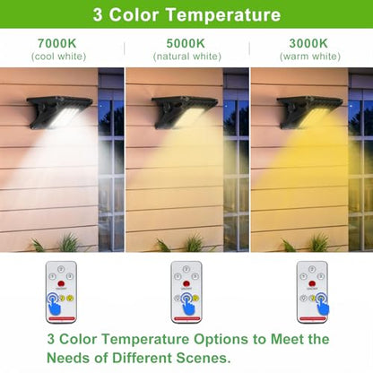 118Leds Solar Lights Outdoor Clip Motion Sensor Lights Security Light 3 Modes (2 Count)