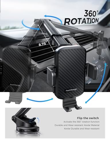 Wireless Car Charger with Phone Holder Mount