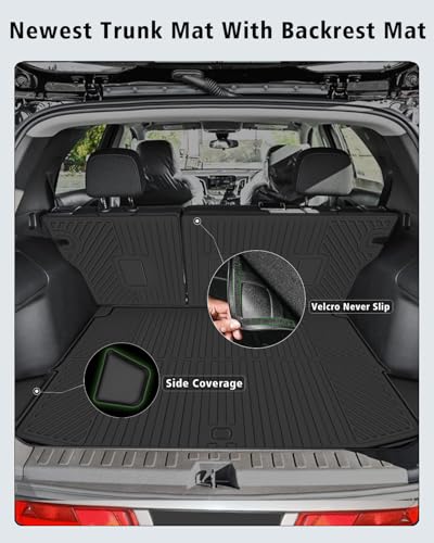 Floor Mats & Cargo Mat & Backrest Mat for Chevy Trailblazer AWD 2021 (160 Ounce)