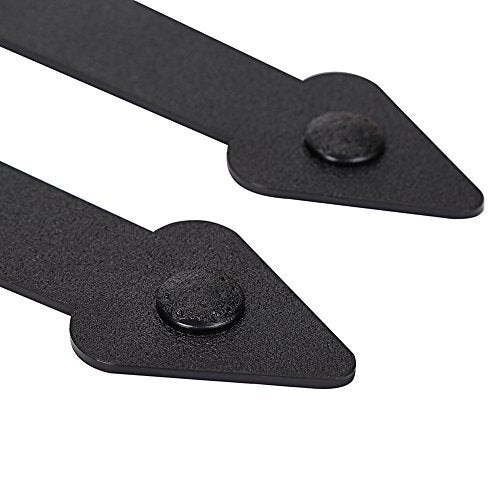 Magnetic Decorative Garage Door Curb Appeal Faux Hinges Handles Hardware Kit Color Black (4 Count)
