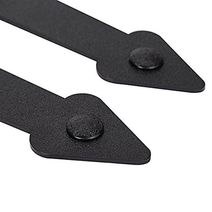 Magnetic Decorative Garage Door Curb Appeal Faux Hinges Handles Hardware Kit Color Black (4 Count)