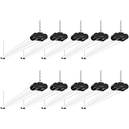 60W 4FT Linkable LED Shop Light for Garage (10 Count)