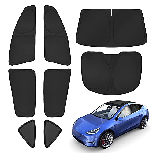 Windshield Sun Shade for Tesla Model Y 2020 (8 Count)
