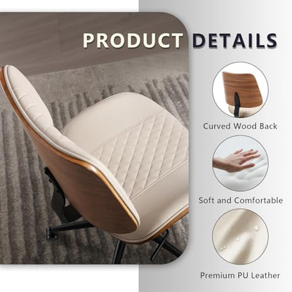 Home Office Chair No Arms with Wheels
