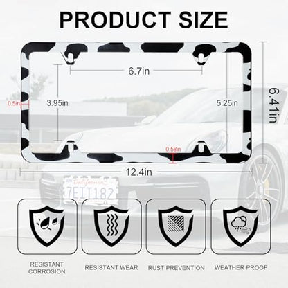 4 Holes Stainless Steel License Plate Frames