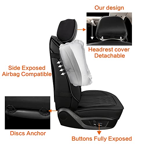 Leather Car Seat Covers Front Pair (2 Count)