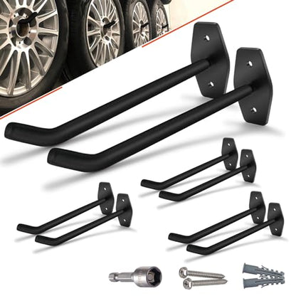 8 Pack 10 Inch Heavy Duty Garage Hooks (8 Count)